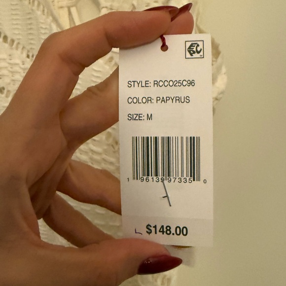 Red Carter Kore Crochet Maxi Cover-Up Dress | White | NWT - Picture 7 of 7